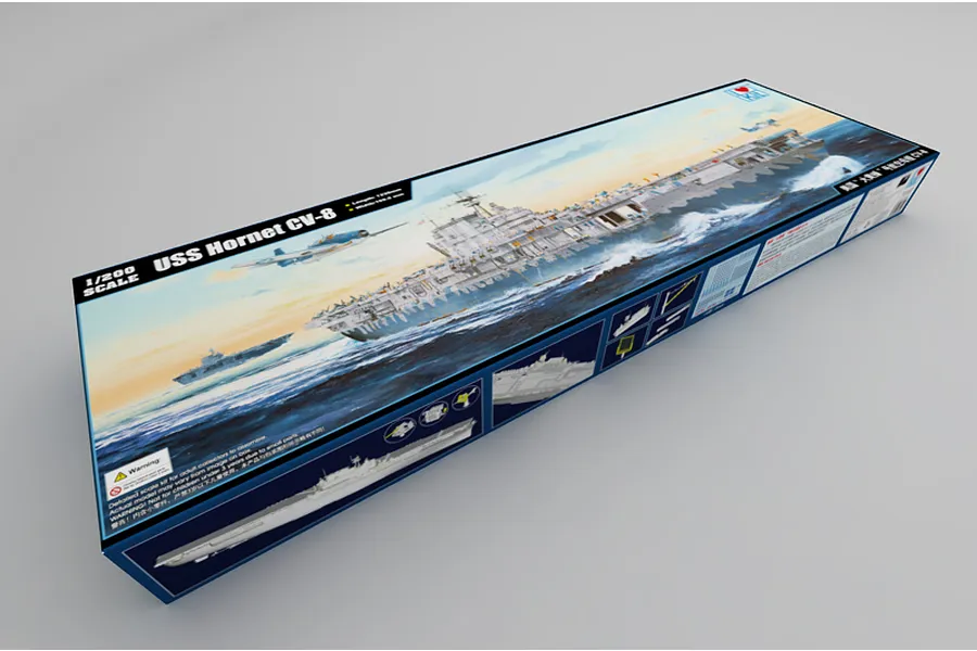 I Love Kit 1/200 USS Hornet CV-8 Aircraft Carrier Scaled Plastic Model Kit image 107461