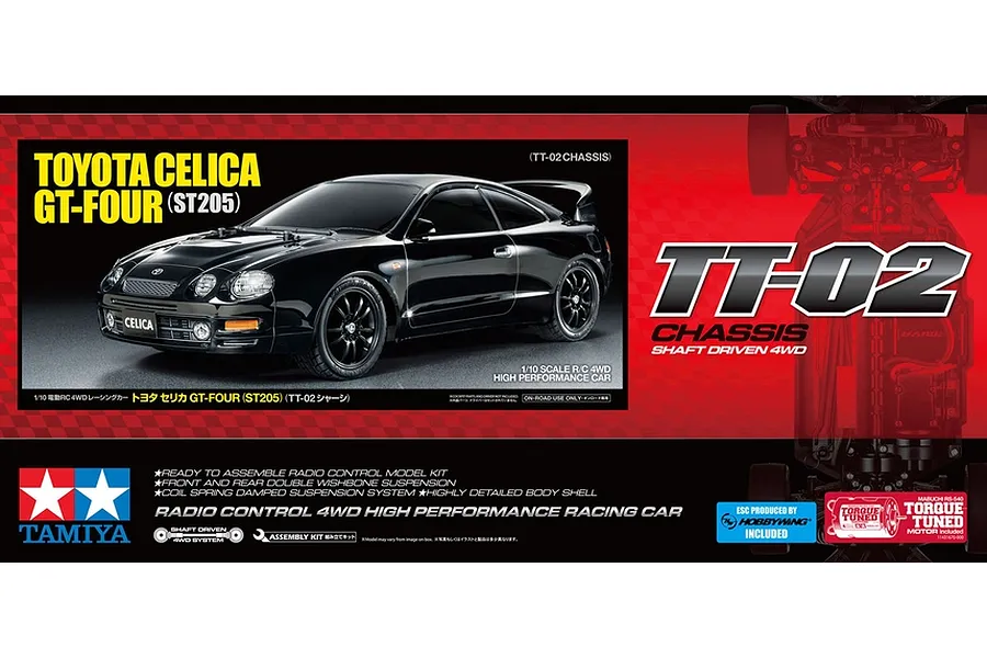 Tamiya TT-02 Toyota Celica GT-Four (ST205) RC Car Electric 4WD 1/10 Scale Kit image 107489