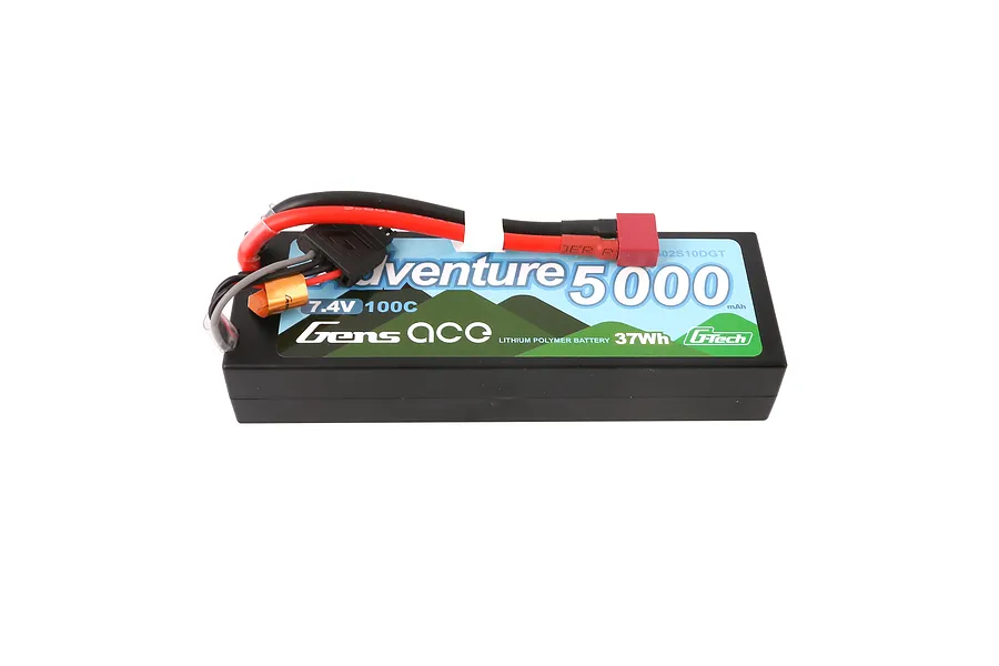 Gens Ace G-Tech Adventure 7.4V 5000mAh 100C Hard Case LiPo Battery image 107596