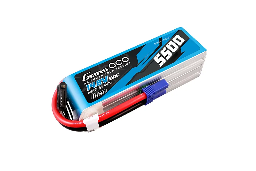 Gens Ace G-Tech 14.8V 5500mAh 60C Soft Case LiPo Battery image 107610