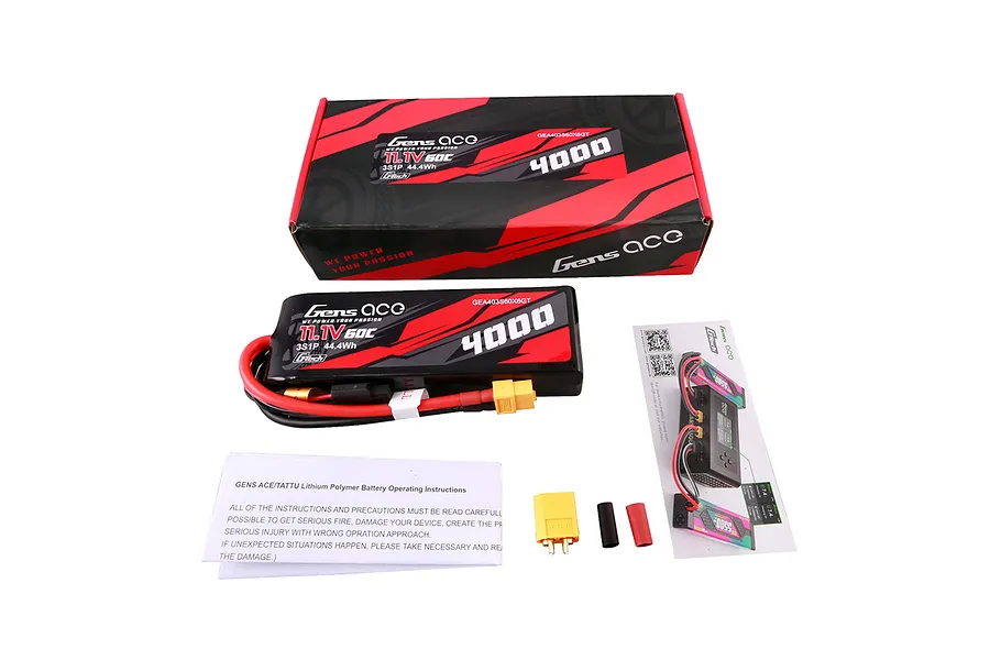 Gens Ace G-Tech 11.1V 4000mAh 60C Soft Case LiPo Battery image 107625