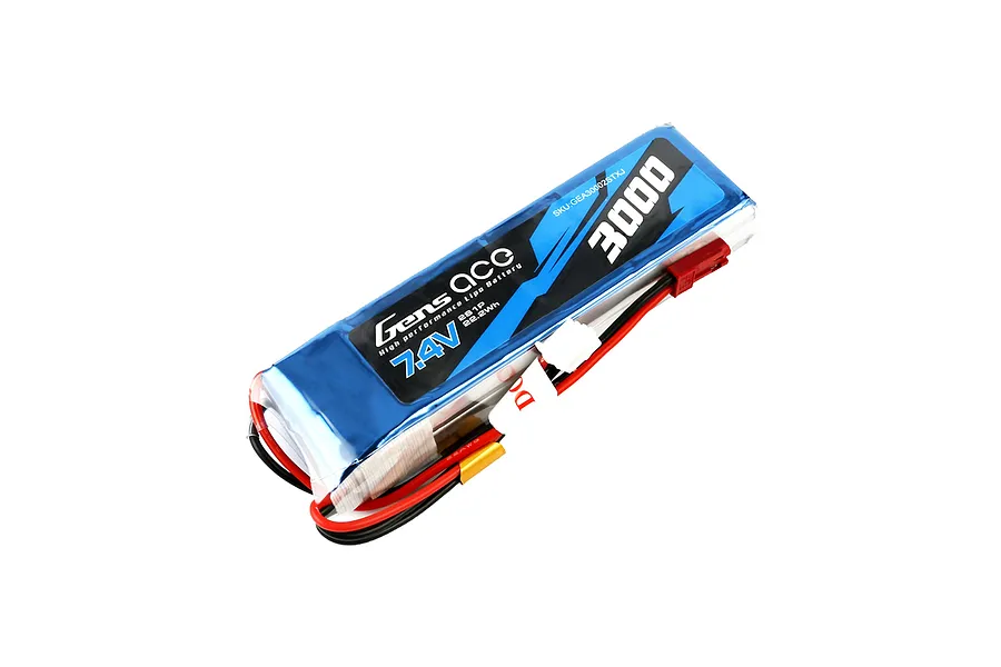 Gens Ace 7.4V 3000mAh TX Soft Case LiPo Battery image 107636