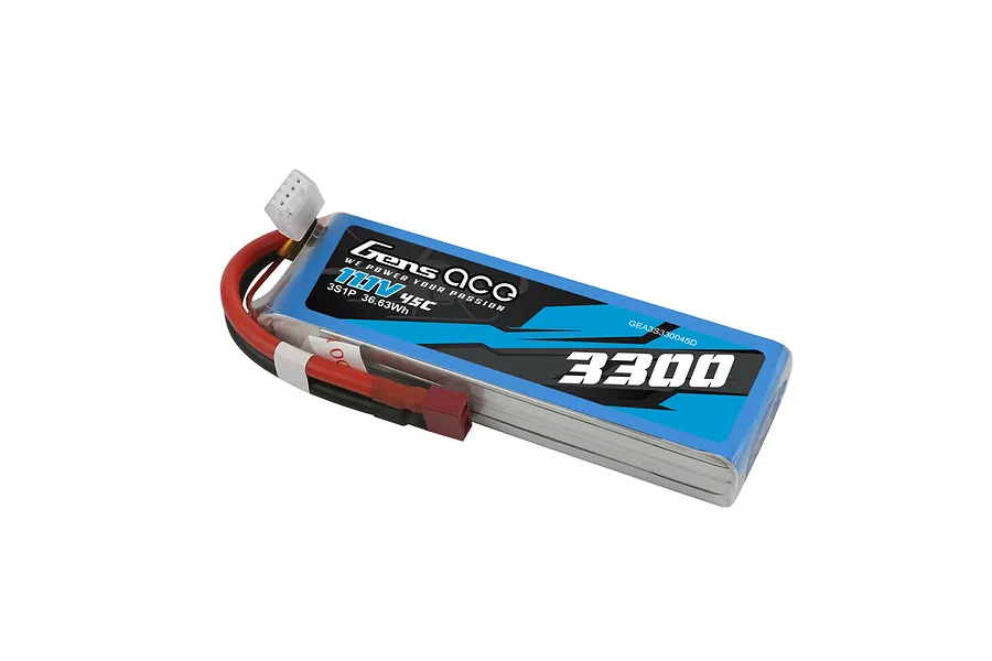 Gens Ace 11.1V 3300mAh 45C Soft Case LiPo Battery image 107646