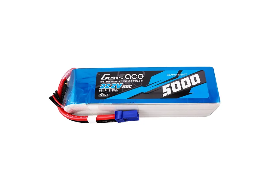 Gens Ace G-Tech 22.2V 5000mAh 60C Soft Case LiPo Battery image 107647