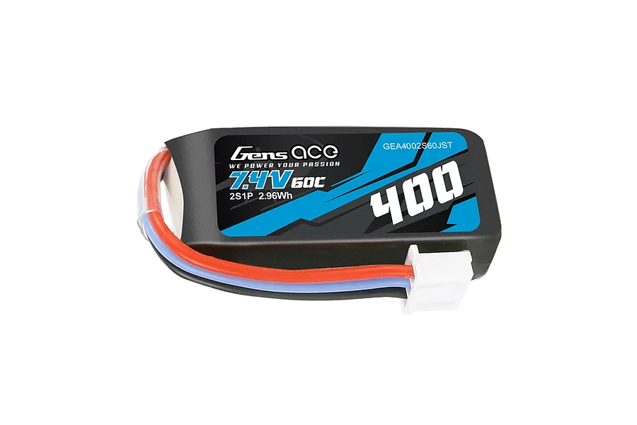 Gens Ace 7.4V 400mAh 60C Soft Case LiPo Battery image 107664