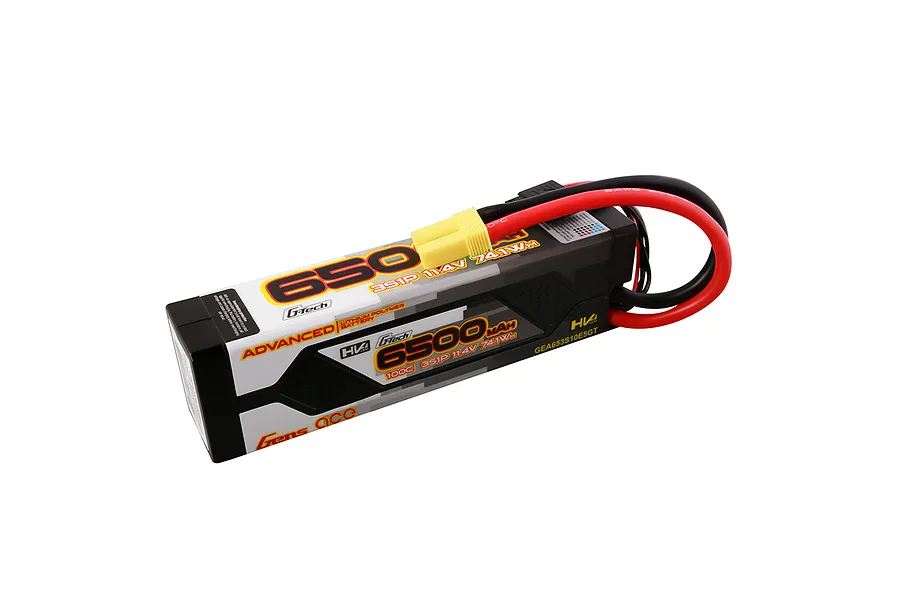 Gens Ace G-Tech Advanced 11.4V 6500mAh 100C HV Hard Case LiPo Battery image 107699