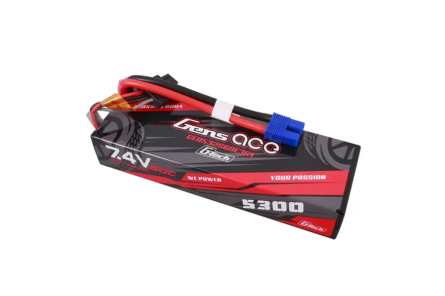 Gens Ace G-Tech 7.4V 5300mAh 60C Hard Case LiPo Battery image 107727