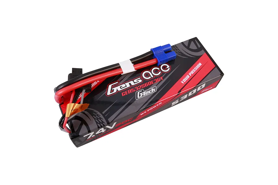 Gens Ace G-Tech 7.4V 5300mAh 60C Hard Case LiPo Battery image 107728