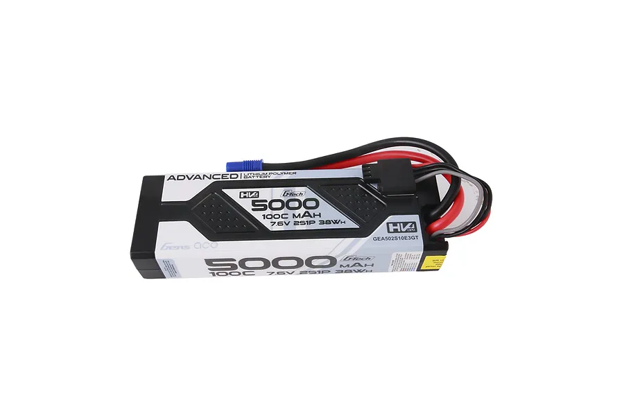Gens Ace G-Tech Advanced 7.6V 5000mAh 100C HV Hard Case LiPo Battery image 107736