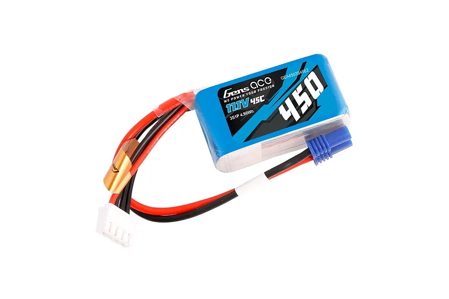 Gens Ace 11.1V 450mAh 45C Soft Case LiPo Battery image 107744