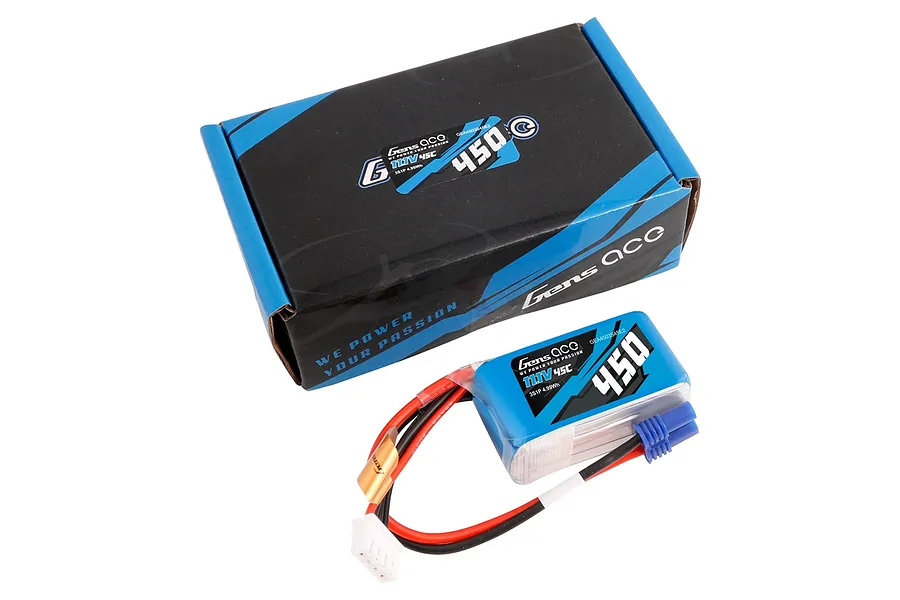 Gens Ace 11.1V 450mAh 45C Soft Case LiPo Battery image 107746