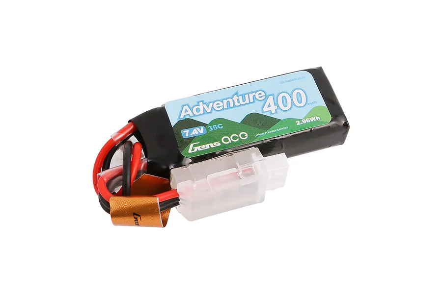 Gens Ace Adventure 7.4V 400mAh 35C Soft Case LiPo Battery image 107760