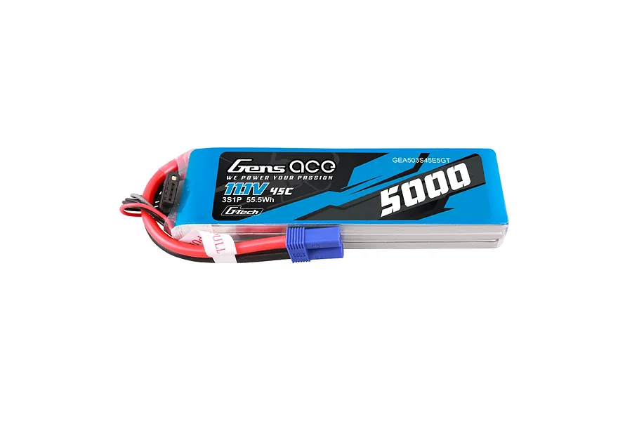 Gens Ace G-Tech 11.1V 5000mAh 45C Soft Case LiPo Battery image 107770