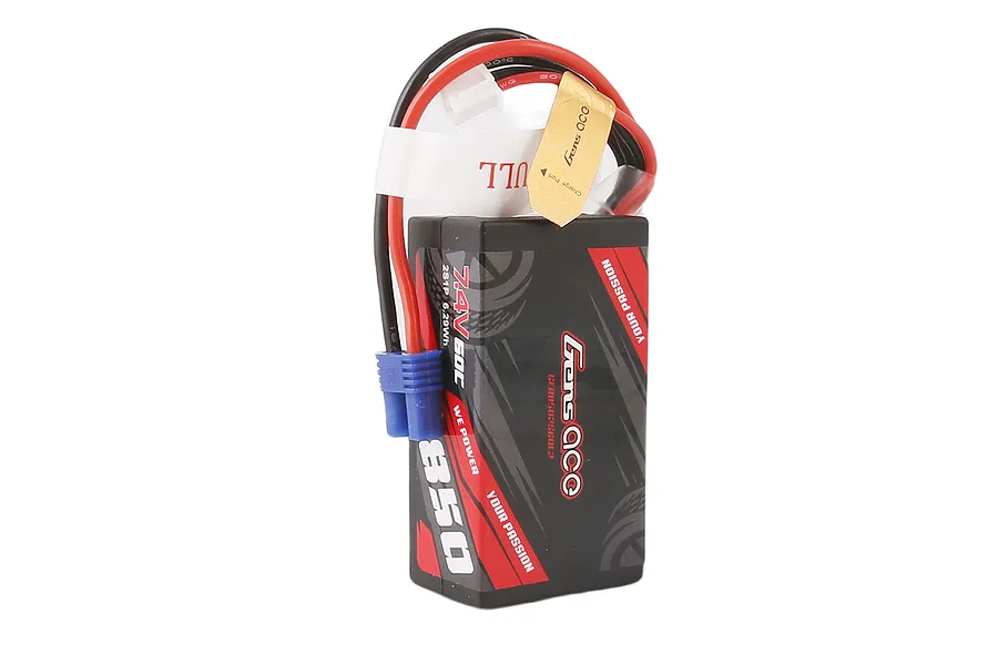 Gens Ace 7.4V 850mAh 60C Hard Case LiPo Battery image 107775