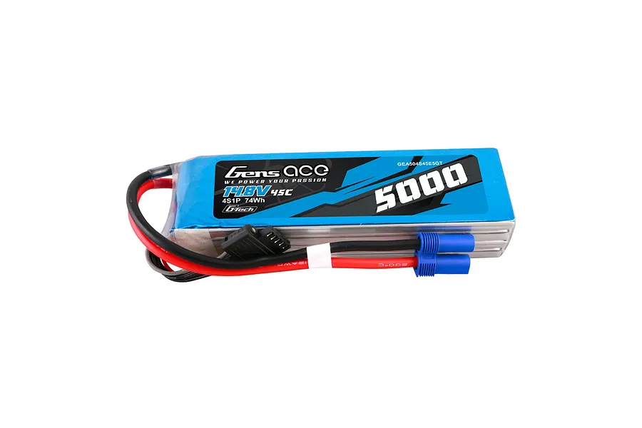 Gens Ace G-Tech 14.8V 5000mAh 45C Soft Case LiPo Battery image 107802