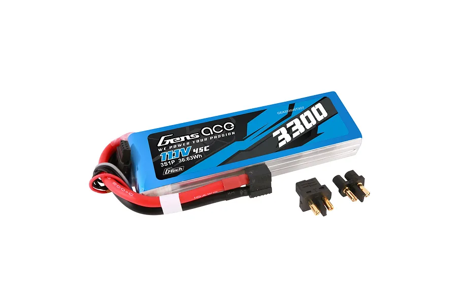 Gens Ace 11.1V 1300mAh 45C Soft Case LiPo Battery image 3