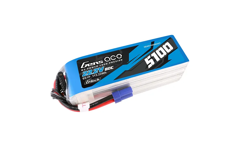 Gens Ace G-Tech 22.2V 5100mAh 80C Soft Case LiPo Battery image 107929