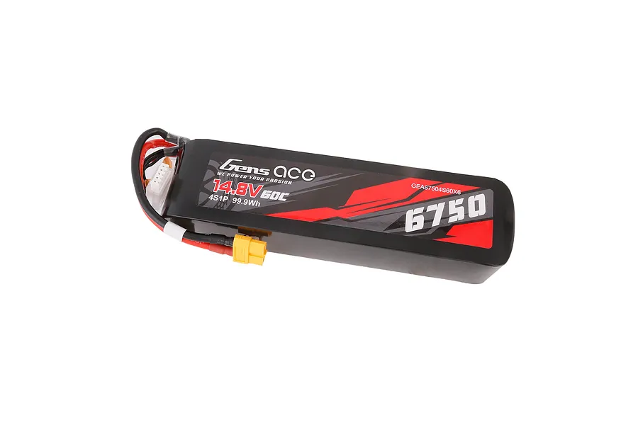 Gens Ace 14.8V 6750mAh 60C Soft Case LiPo Battery image 107945