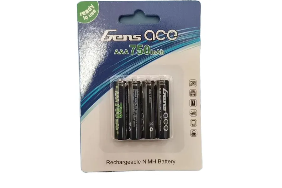 Gens Ace 1.2V 750mAh AAA NiMH Batteries 4Pcs image 107963