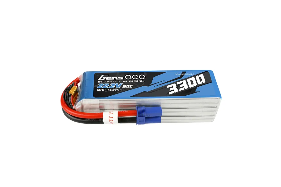 Gens Ace 22.2V 3300mAh 60C Soft Case LiPo Battery image 107994