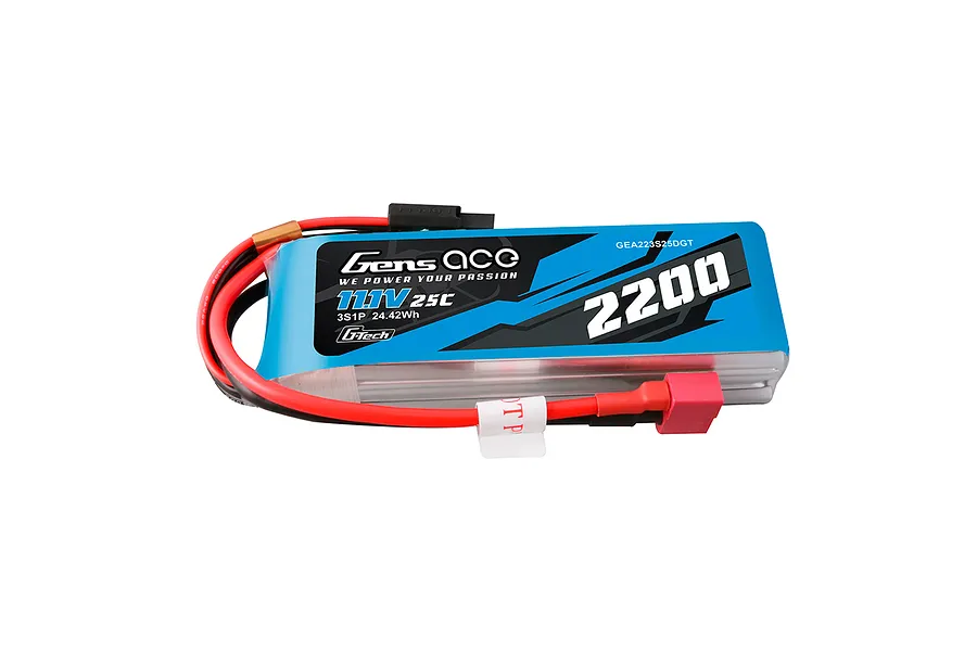 Gens Ace G-Tech 11.1V 2200mAh 25C Soft Case LiPo Battery image 108009