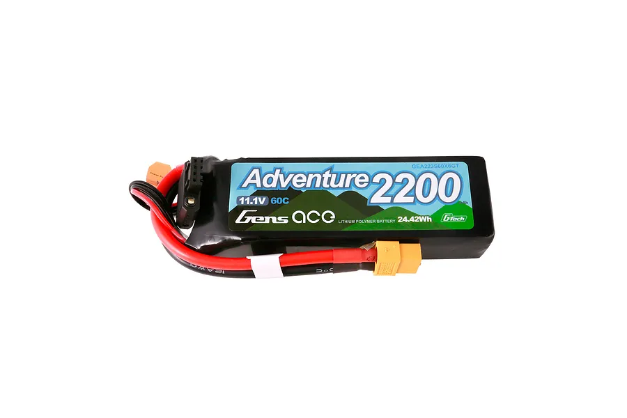 Gens Ace G-Tech Adventure 11.1V 2200mAh 60C Soft Case LiPo Battery image 108041