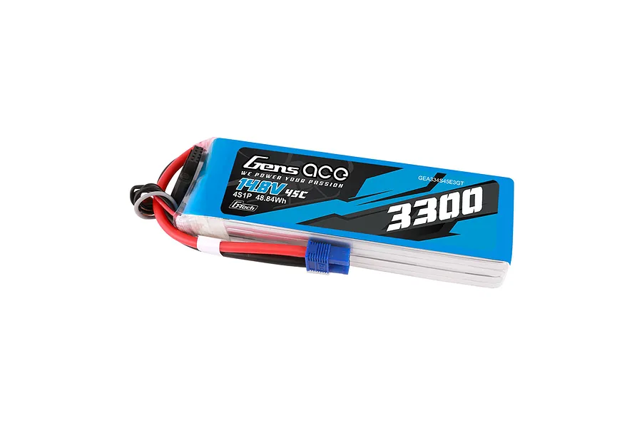 Gens Ace G-Tech 14.8V 3300mAh 45C Soft Case LiPo Battery image 108052