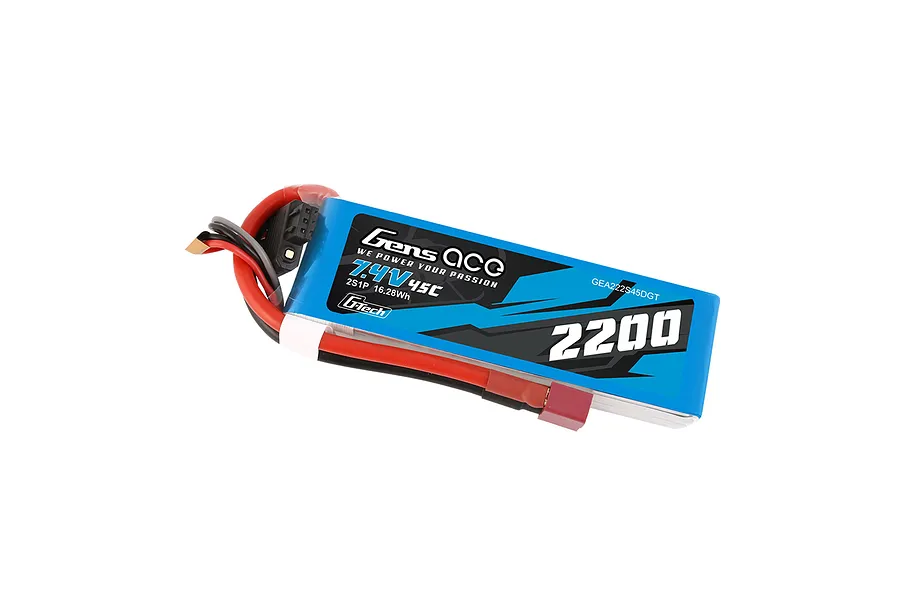 Gens Ace G-Tech 7.4V 2200mAh 45C Soft Case LiPo Battery image 108058
