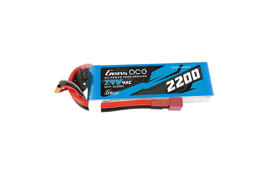 Gens Ace 7.4V 2200mAh 45C Soft Case LiPo Battery image 108061