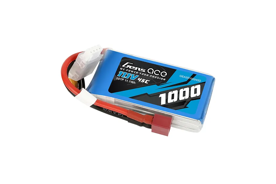 Gens Ace 11.1V 1000mAh 45C Soft Case LiPo Battery image 108078