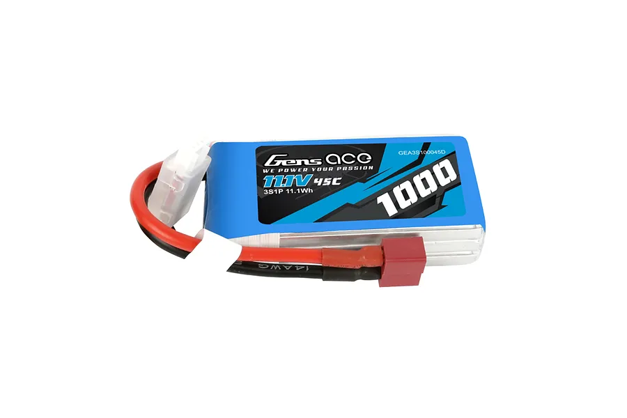 Gens Ace 11.1V 1000mAh 45C Soft Case LiPo Battery image 108080