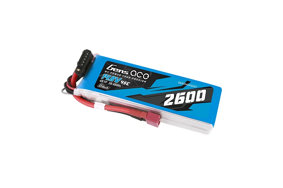 Gens Ace G-Tech 14.8V 2600mAh 45C Soft Case LiPo Battery image 108085
