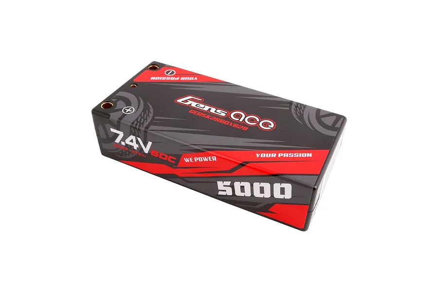 Gens Ace 7.4V 5000mAh 60C Hard Case LiPo Battery image 108106