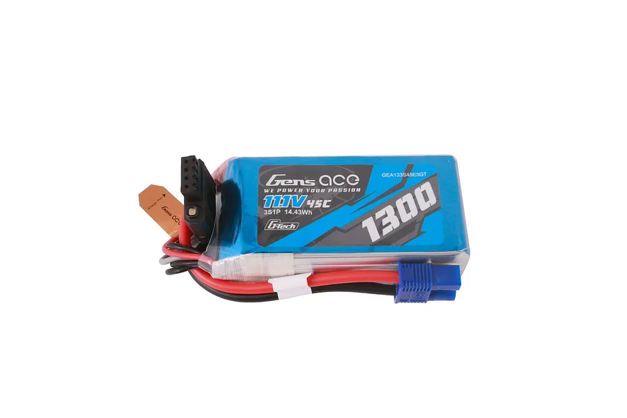 Gens Ace G-Tech 11.1V 1300mAh 45C Soft Case LiPo Battery image 108150