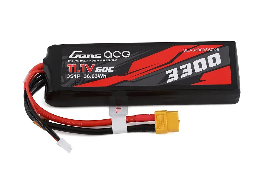 Gens Ace 3300mAh 11.1V 60C Soft Case LiPo Battery image 108155