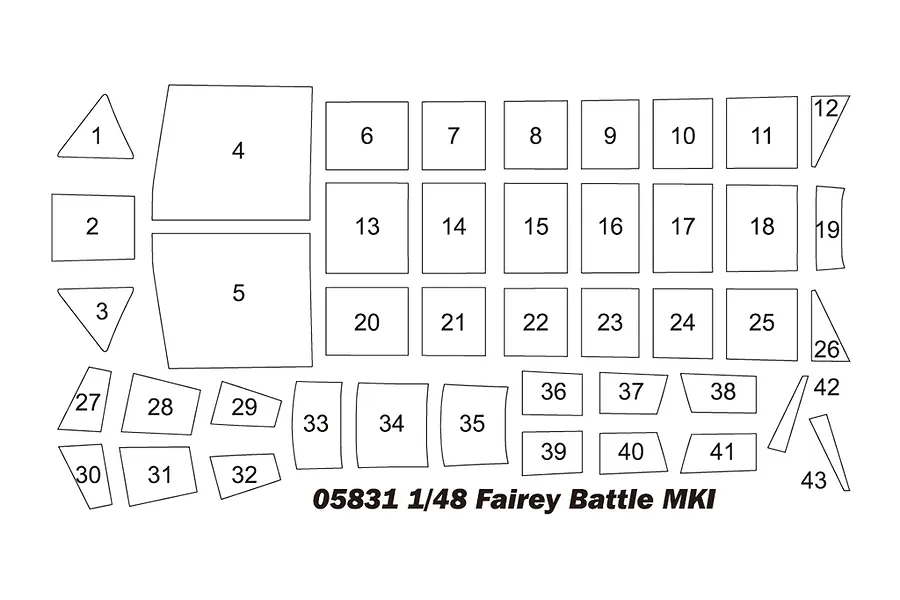 Trumpeter 1/48 Fairey Battle Mk1 Light Bomber Scaled Plastic Model Kit image 108526