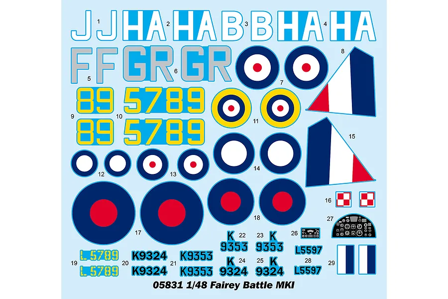 Trumpeter 1/48 Fairey Battle Mk1 Light Bomber Scaled Plastic Model Kit image 108527