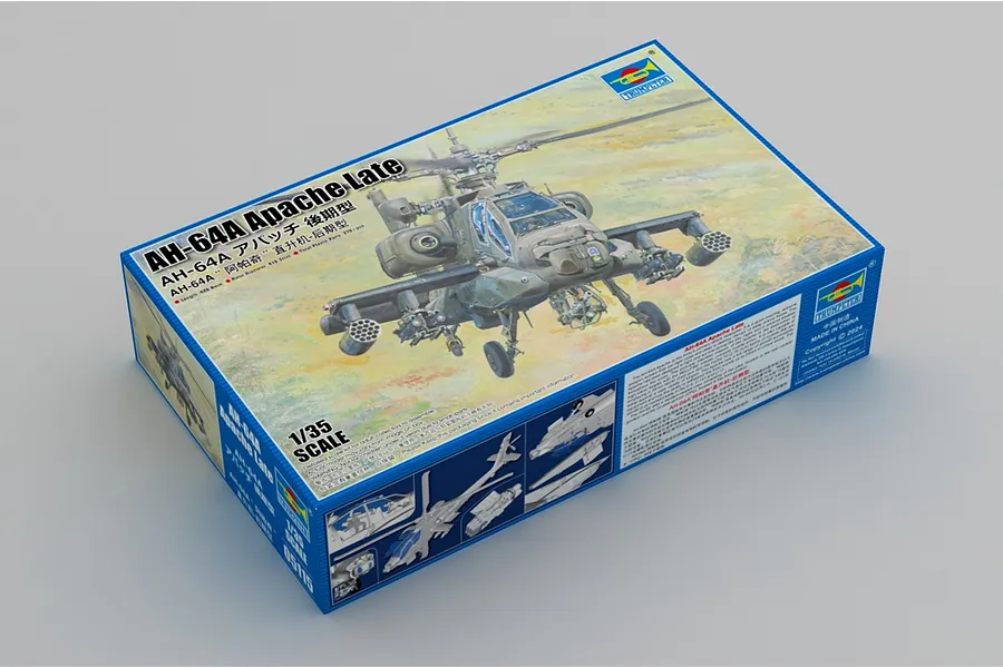 Trumpeter 1/35 Apache AH-64A (Late) Helicopter Scaled Plastic Model Kit image 108536