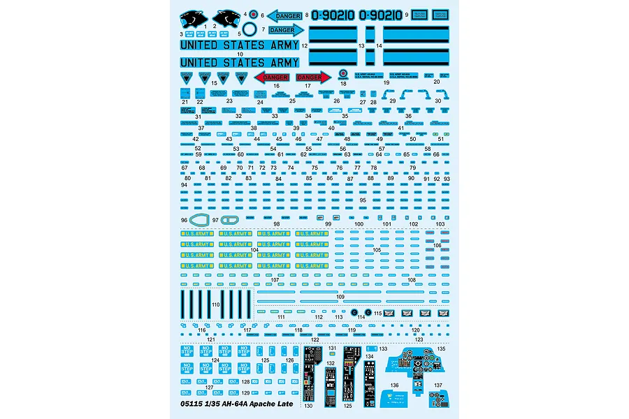 Trumpeter 1/35 Apache AH-64A (Late) Helicopter Scaled Plastic Model Kit image 108537