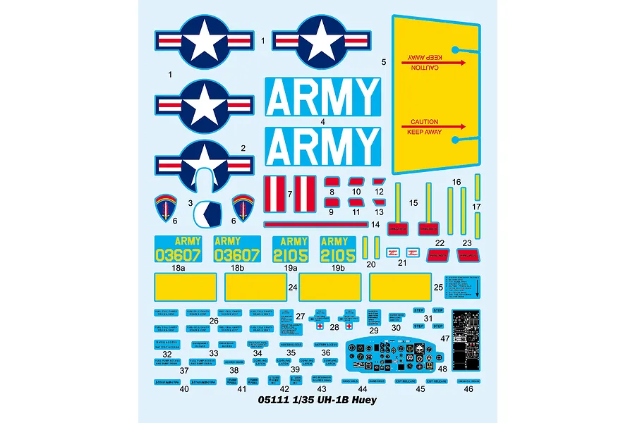 Trumpeter 1/35 Bell UH-1B Huey Iroquois Helicopter Scaled Plastic Model Kit image 108556
