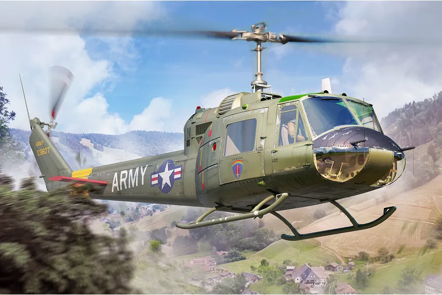 Trumpeter 1/35 Bell UH-1B Huey Iroquois Helicopter Scaled Plastic Model Kit image 108559