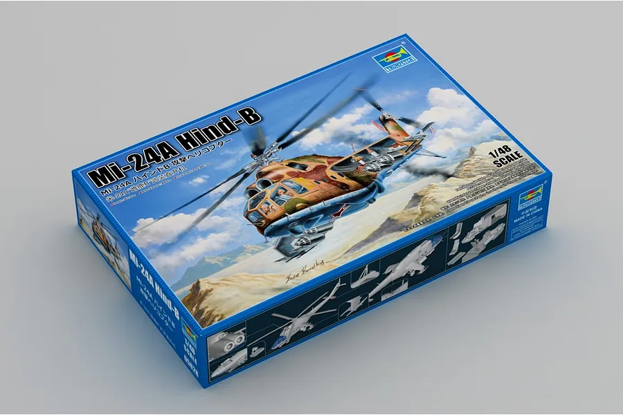 Trumpeter 1/48 Mi-24A Hind-B Gunship Helicopter Scaled Plastic Model Kit image 108562