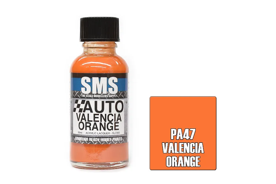 Scale Modellers Supply Auto Colour Valencia Orange Paint 30ml image 108664
