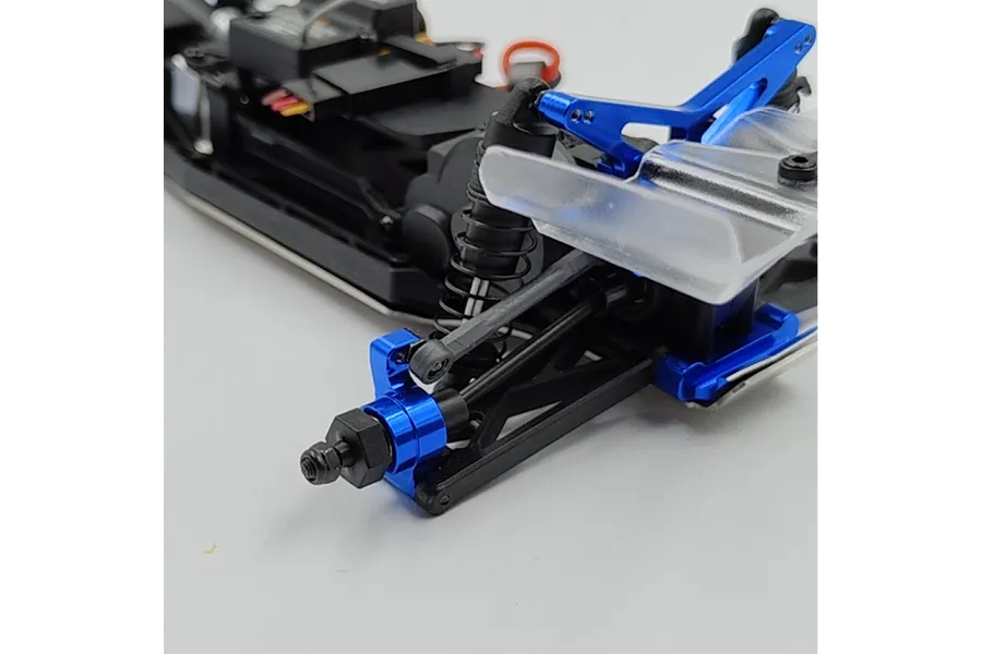 Yeah Racing Aluminium Front and Rear Suspension Mount Set - Dark Blue image 3