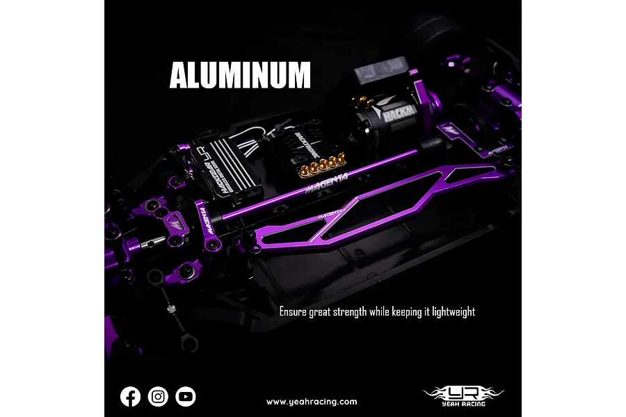 Yeah Racing Aluminium Conversion Kit - Magenta image 108823