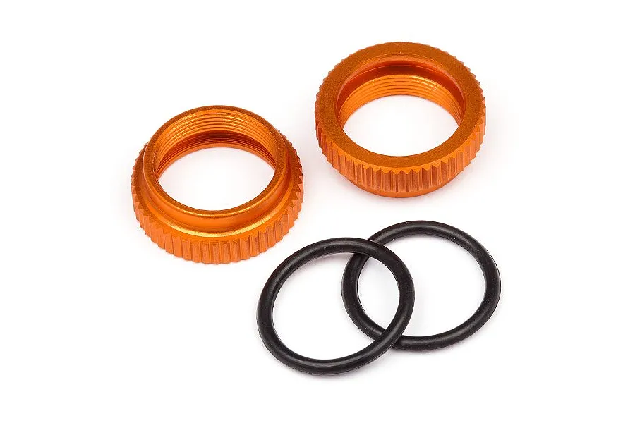 HPI Aluminium Spring Adjuster/Spring Retainer Orange 2Pcs image 10973