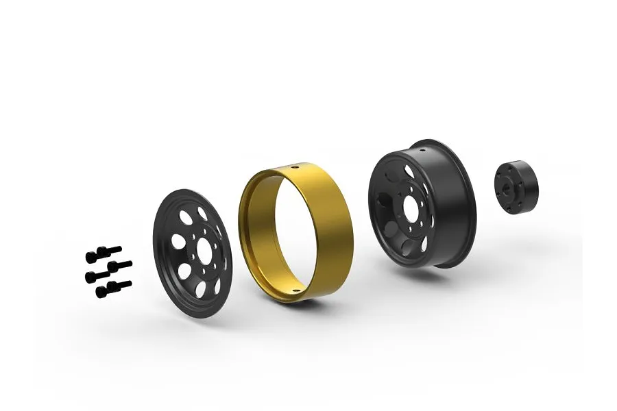 HPI 1.2&amp;quot; Steel CS-8 Beadlock Rims 4Pcs - Black image 109853