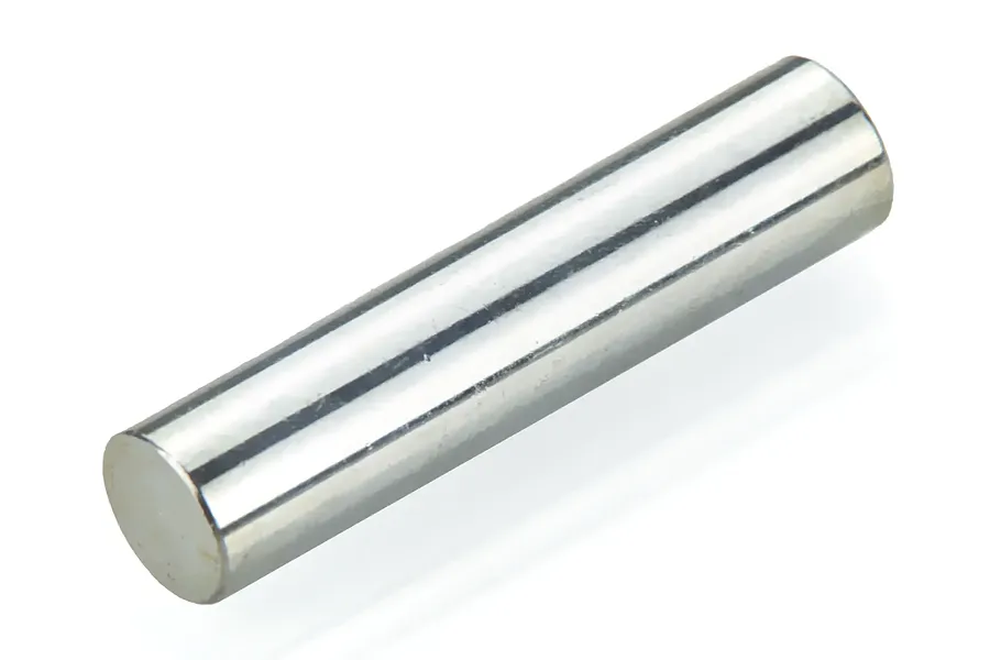 A single silver-coloured cylindrical metal counterweight for an RC boat, shown against a white background.