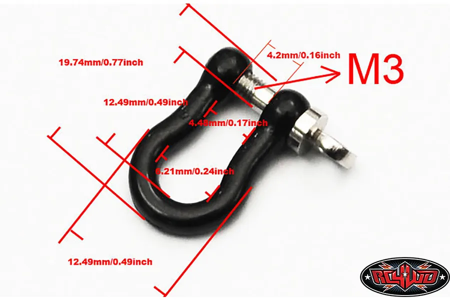 RC4WD King Kong Tow Shackle/D-Ring 1Pc image 109989