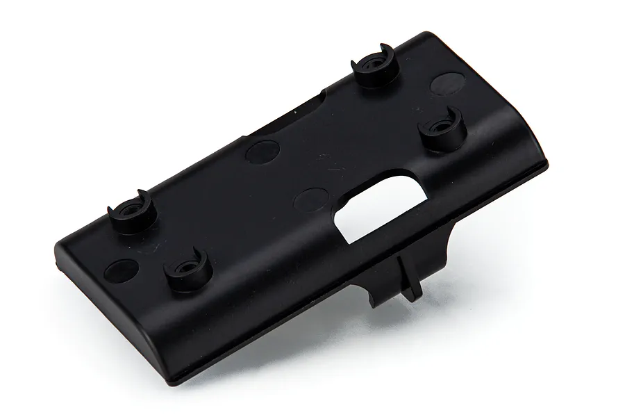 A black plastic UDI RC battery holder spare part for a remote control boat, shown against a white background.